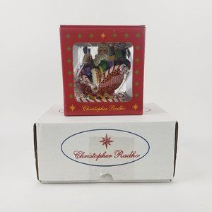 Vintage Christopher Radko Candy Ride Santa II Christmas Ornament New In Box 2002